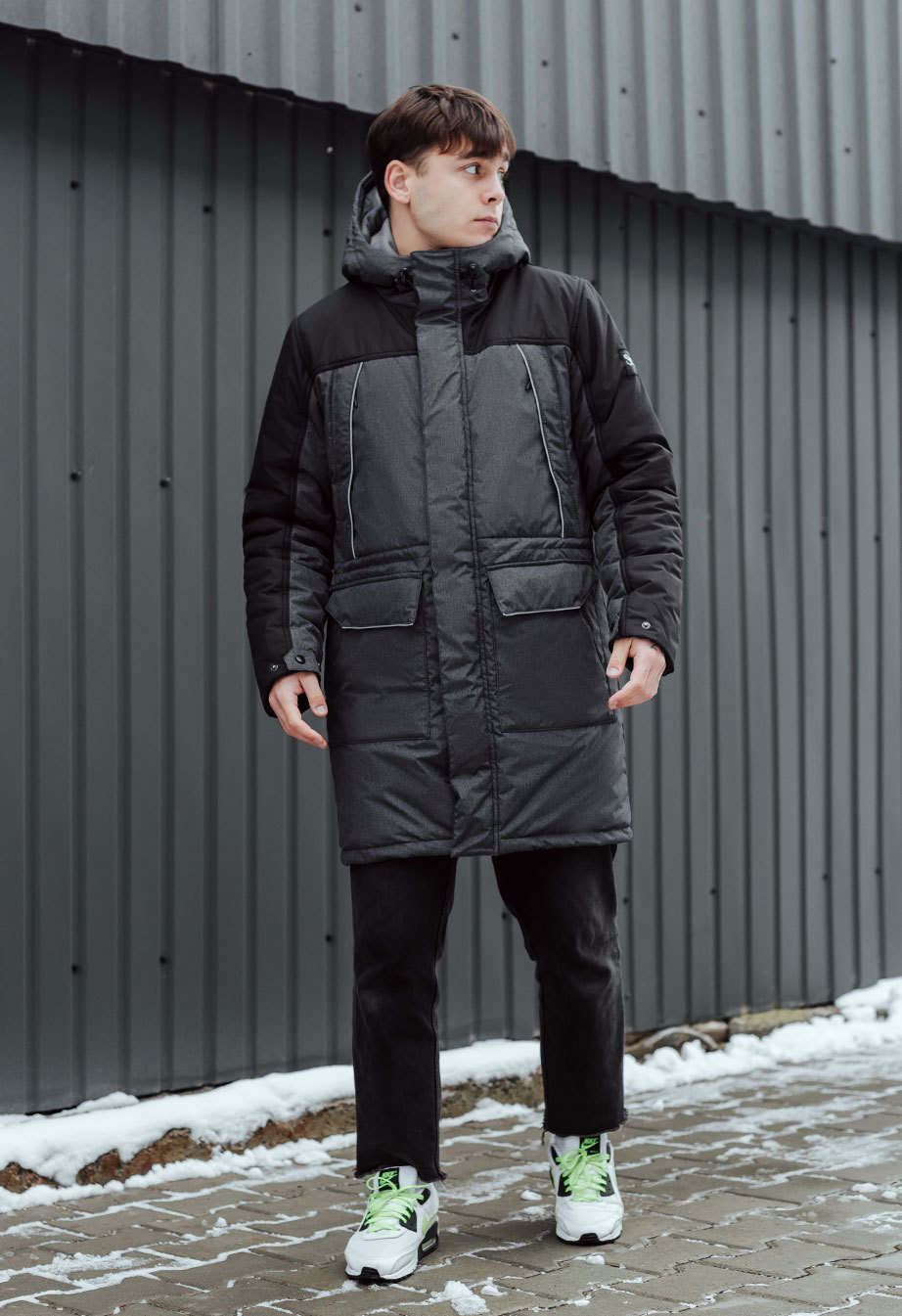 Geacă de iarnă Staff sta graphite & black