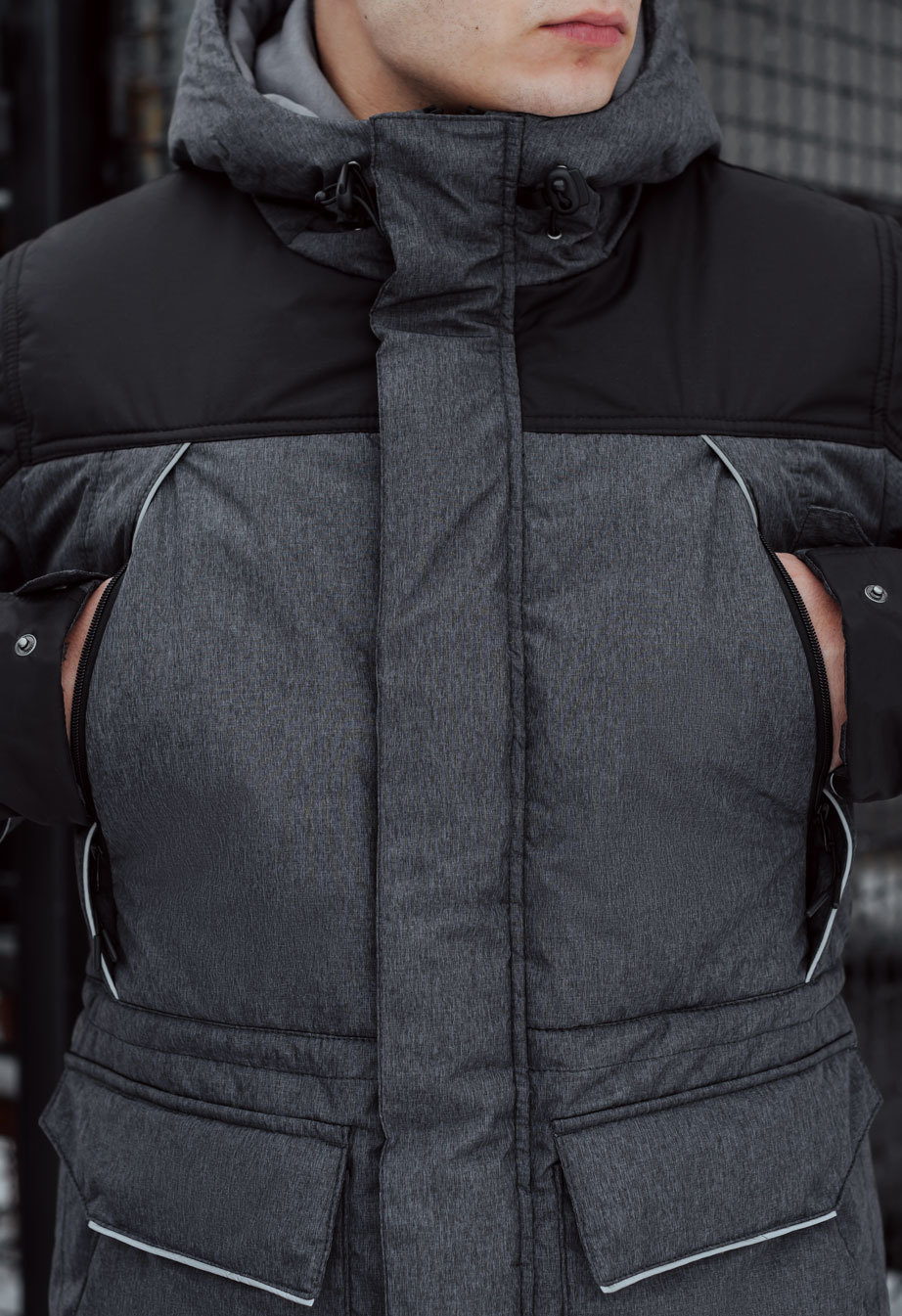 Geacă de iarnă Staff sta graphite & black