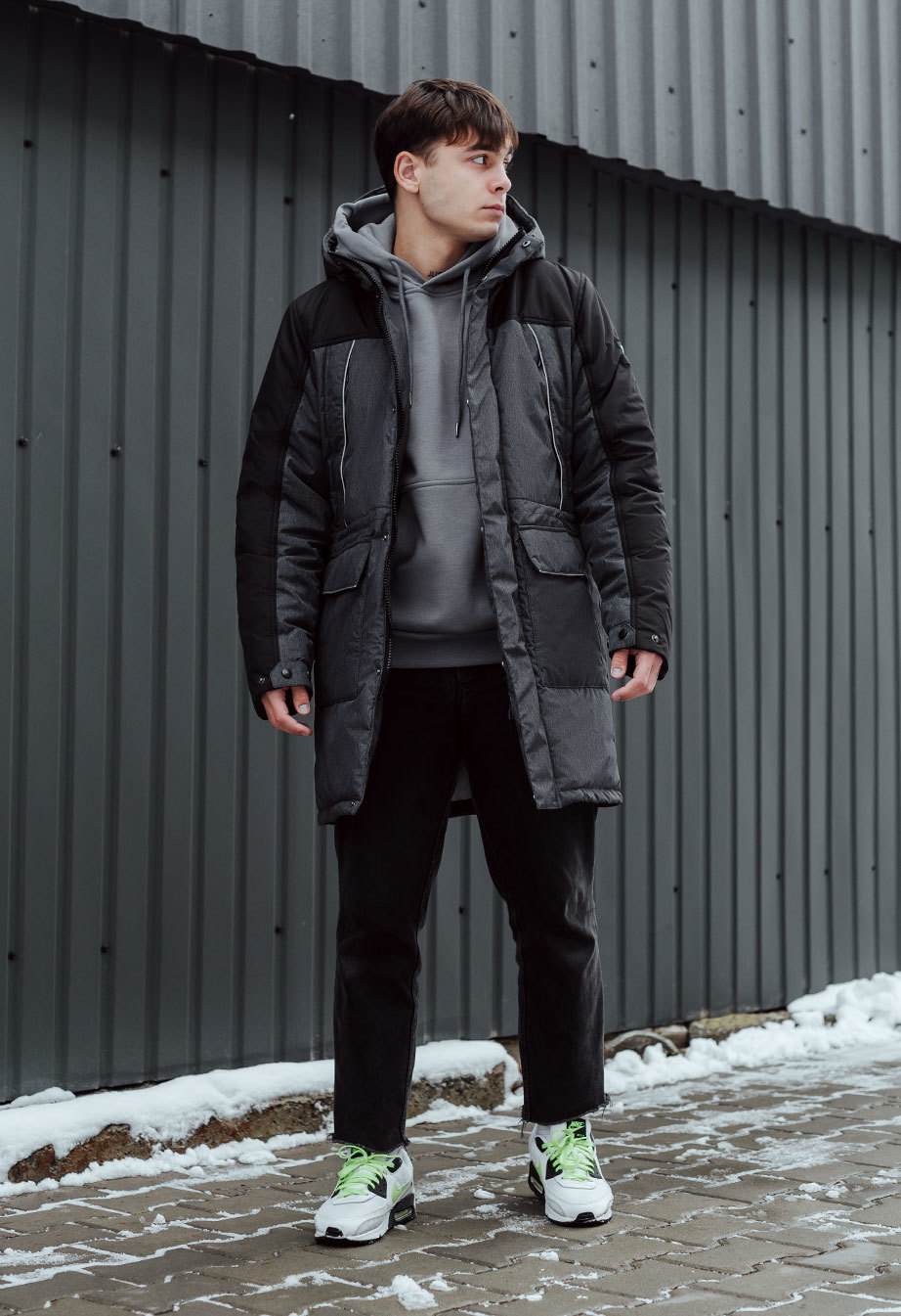 Geacă de iarnă Staff sta graphite & black