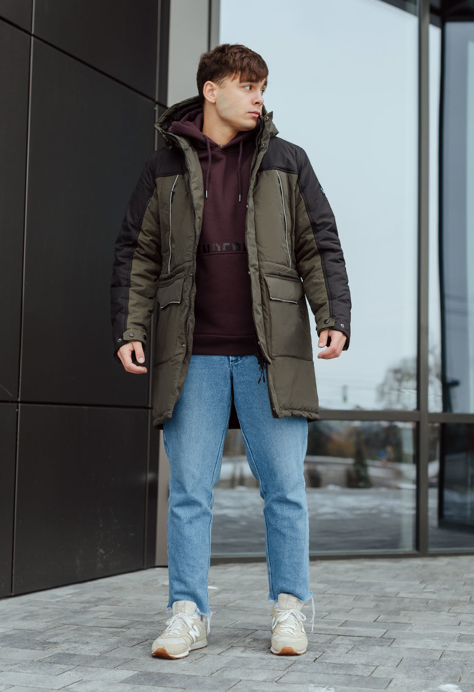 Geacă de iarnă Staff sta khaki & navy