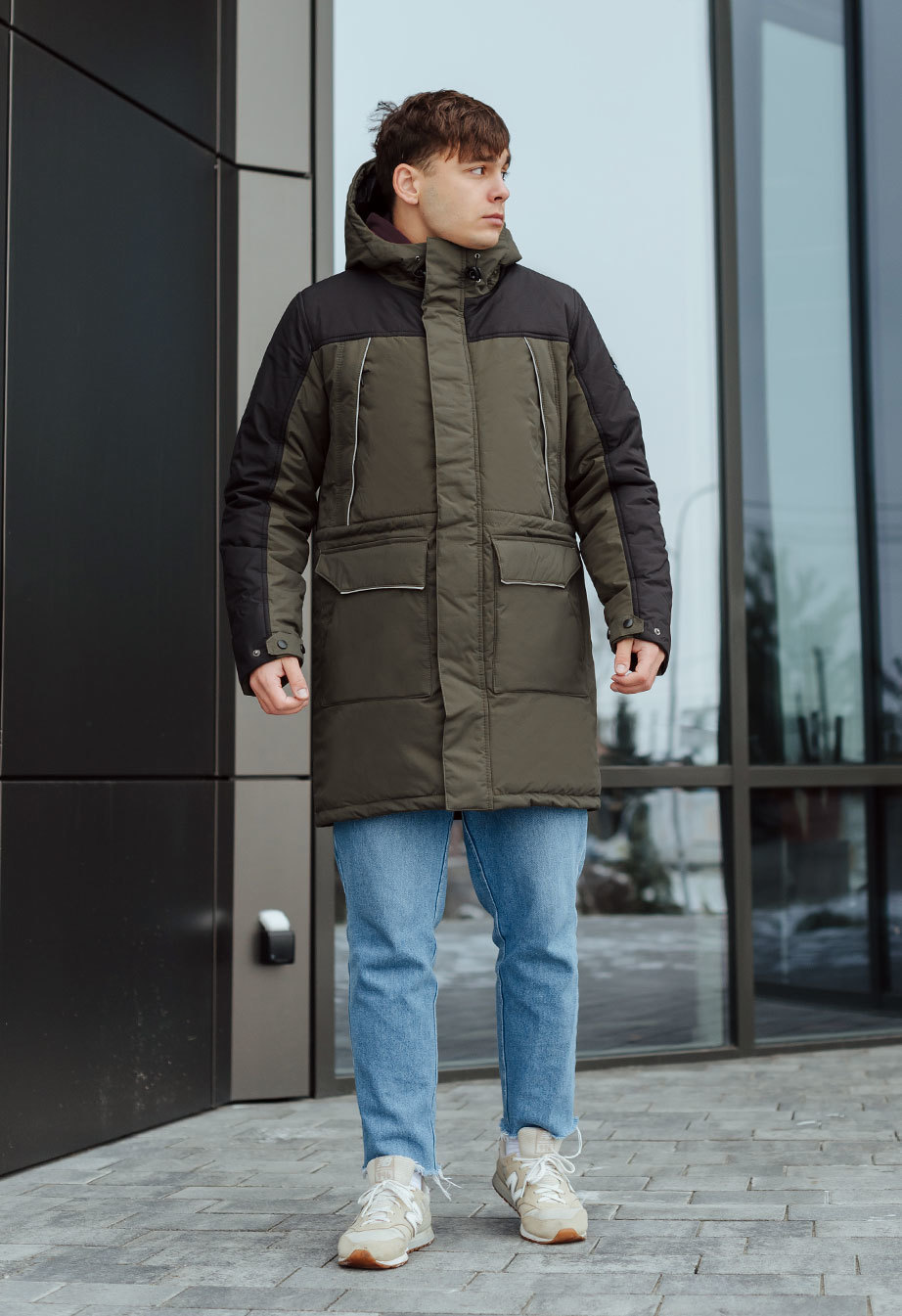 Geacă de iarnă Staff sta khaki & navy