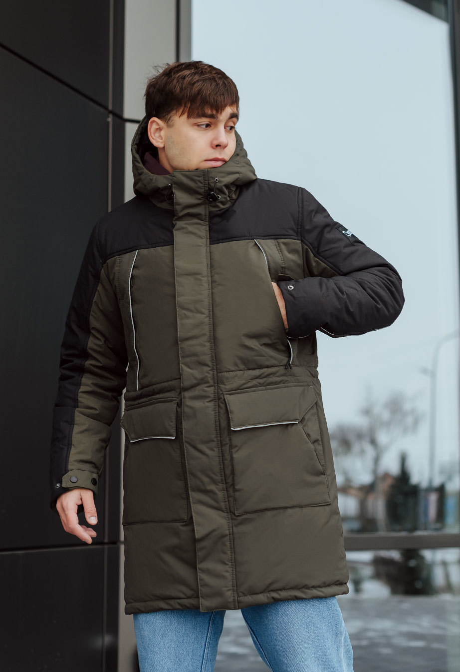 Geacă de iarnă Staff sta khaki & navy