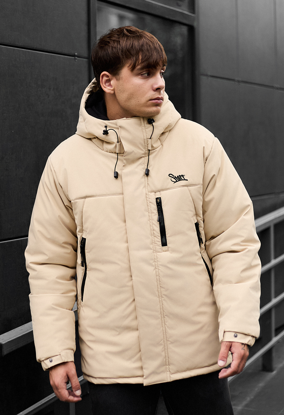 Geacă de iarnă Staff pix beige
