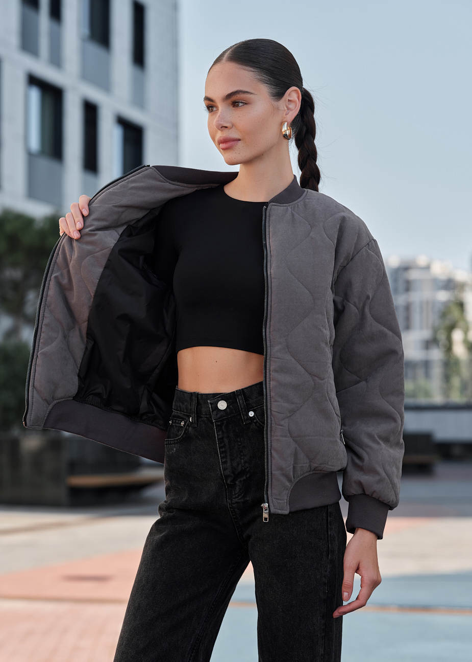 Bomber de damă Staff mur gray