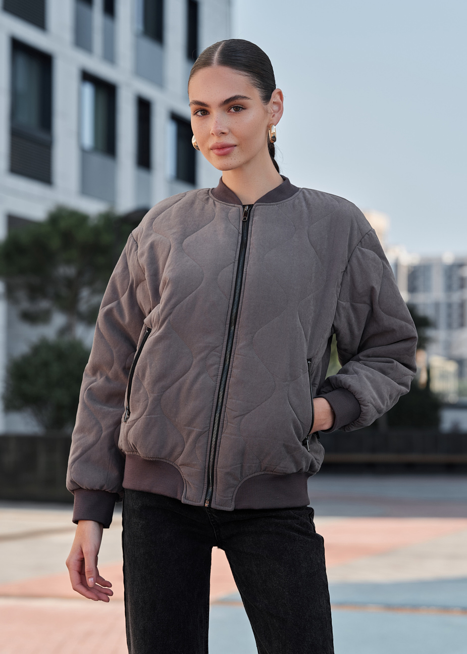 Bomber de damă Staff mur gray