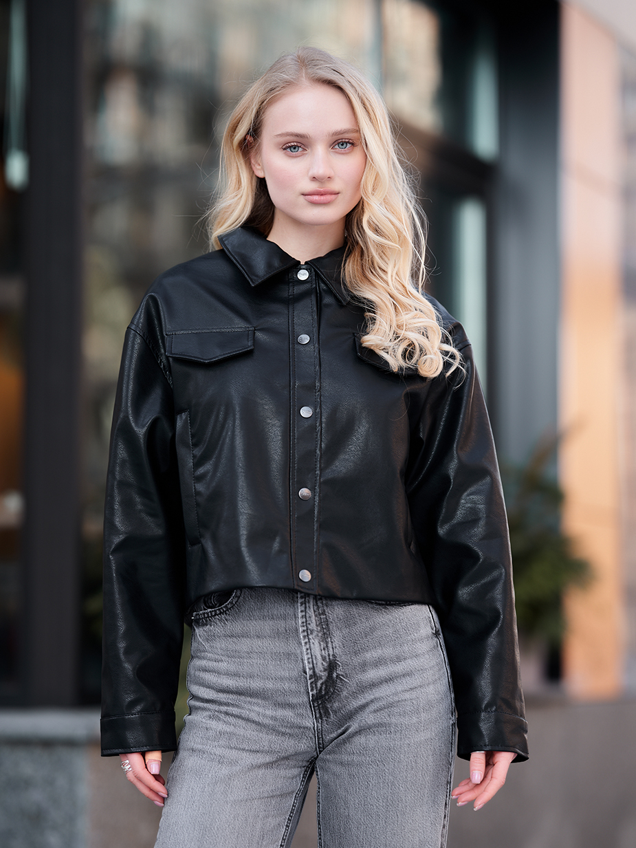 Geacă de piele de damă Staff gi black