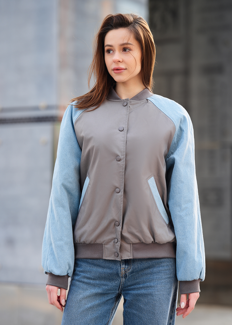 Jachetă bomber de damă Staff re blue & gray