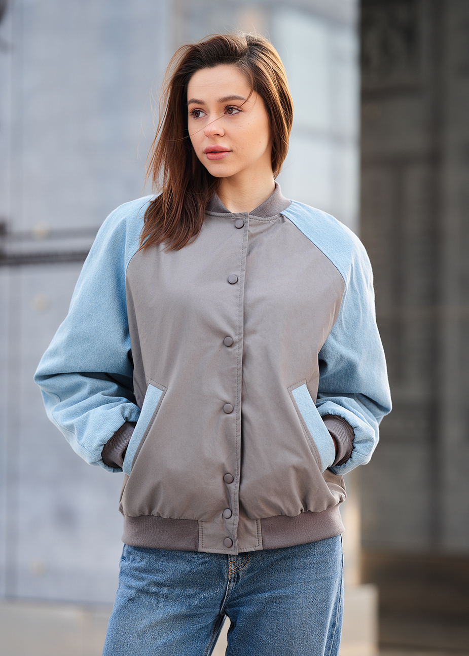 Jachetă bomber de damă Staff re blue & gray