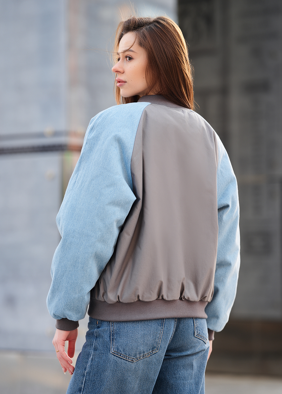 Jachetă bomber de damă Staff re blue & gray