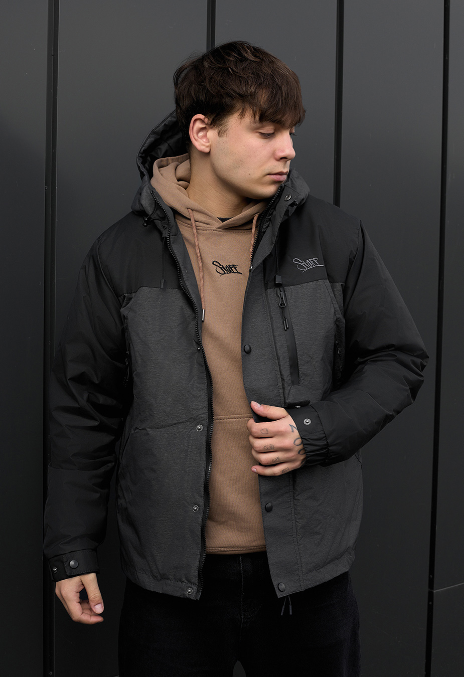 Geacă demi-sezon Staff tul graphite & black