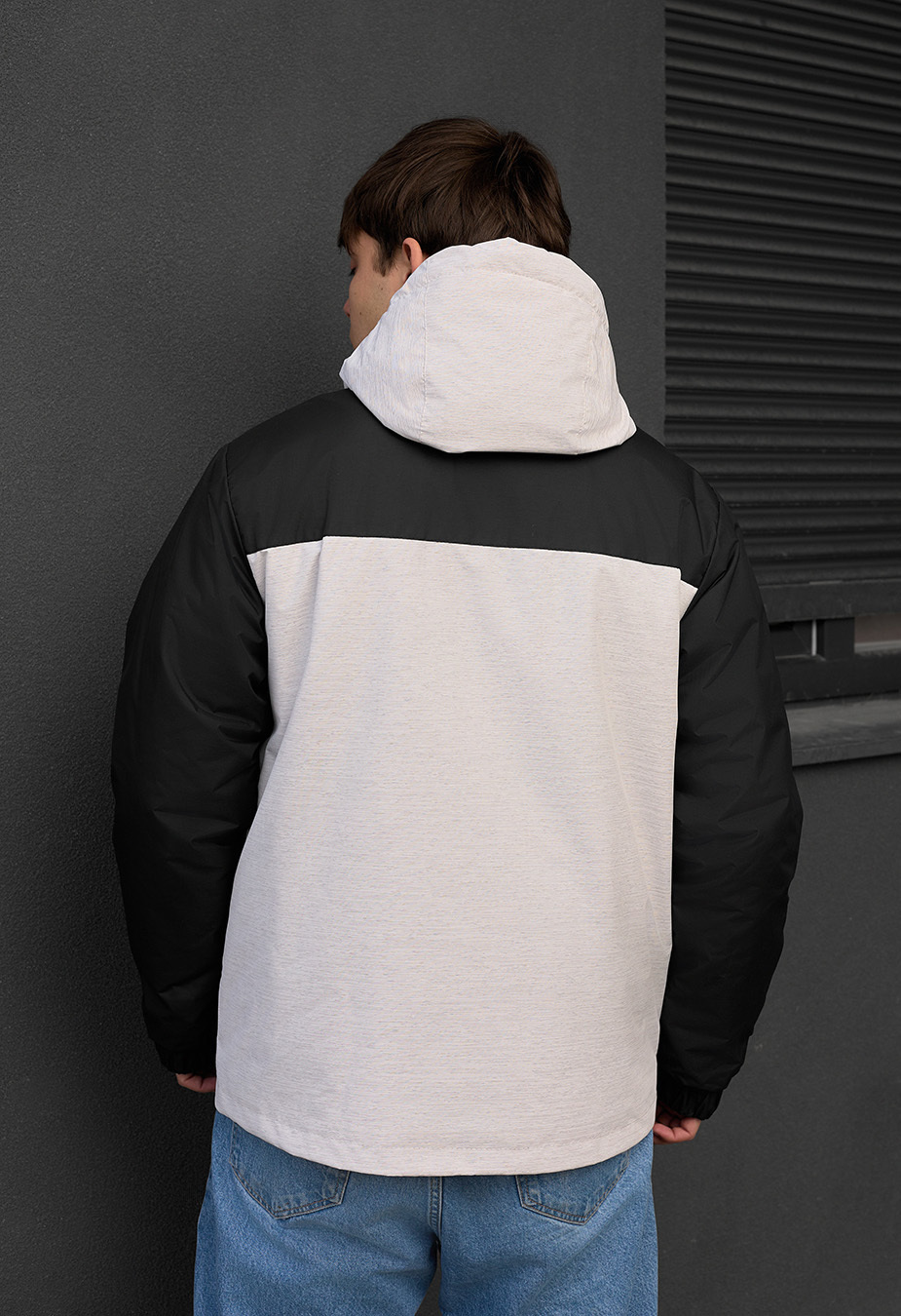 Geacă demi-sezon Staff tul light gray melange & black