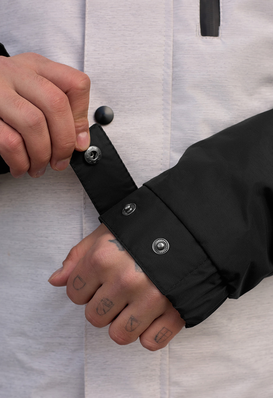 Geacă demi-sezon Staff tul light gray melange & black