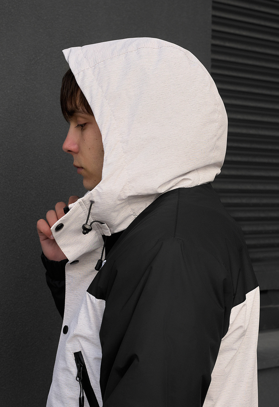 Geacă demi-sezon Staff tul light gray melange & black