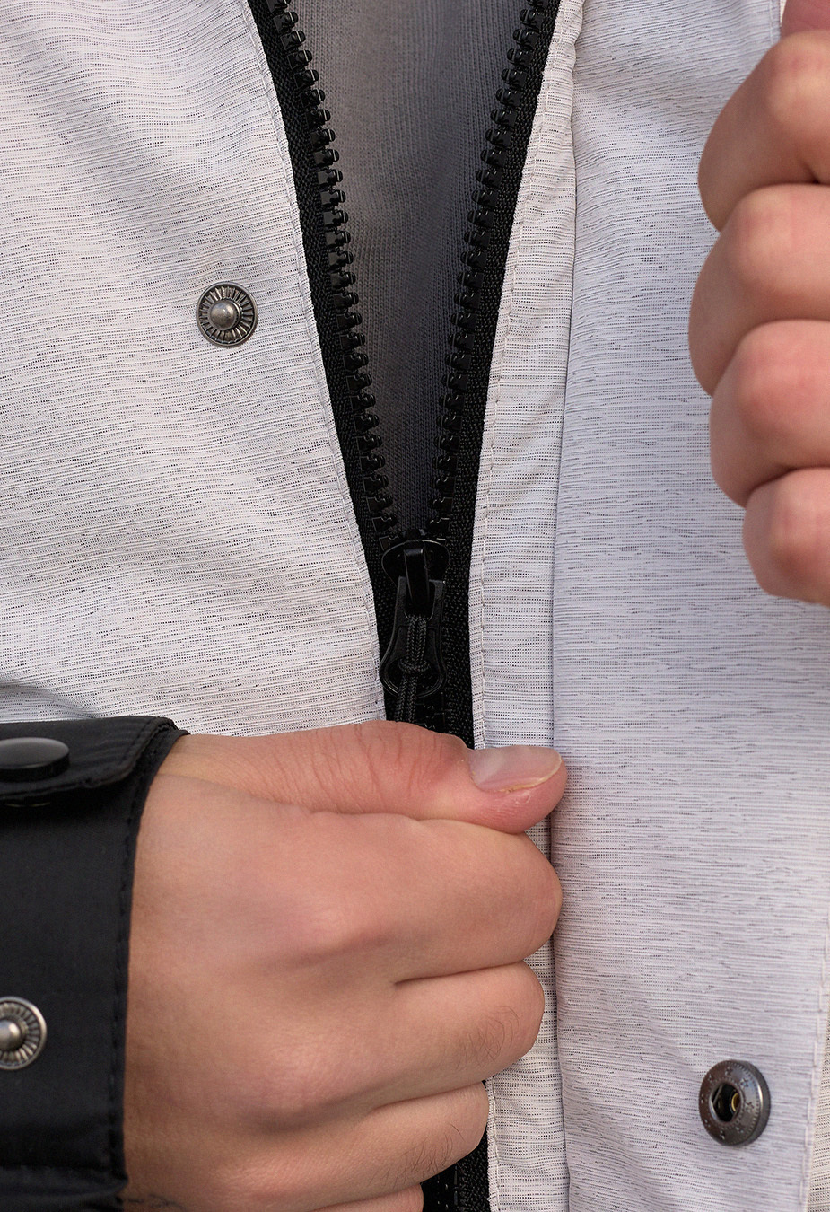 Geacă demi-sezon Staff tul light gray melange & black