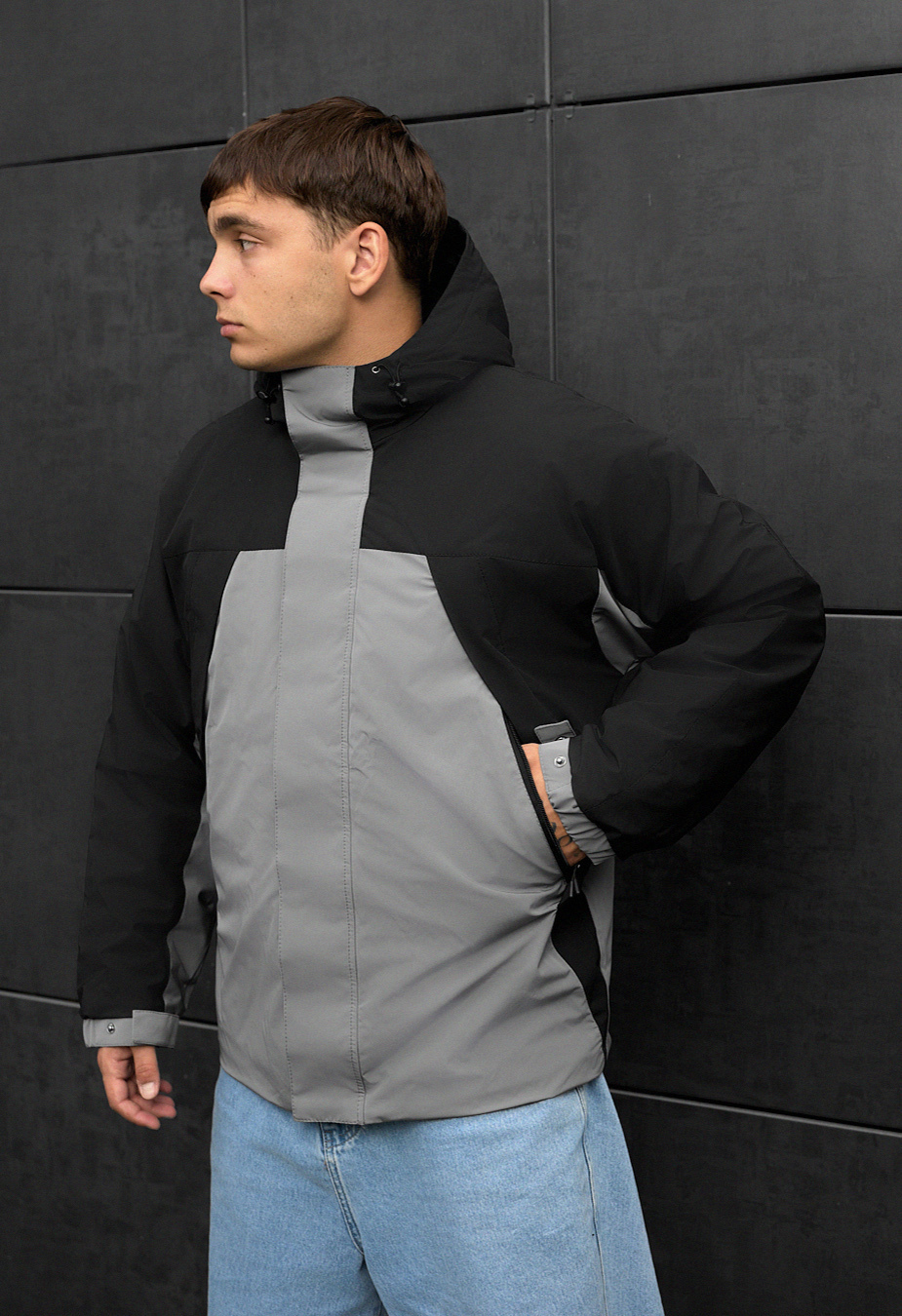 Geacă Staff skay gray & black