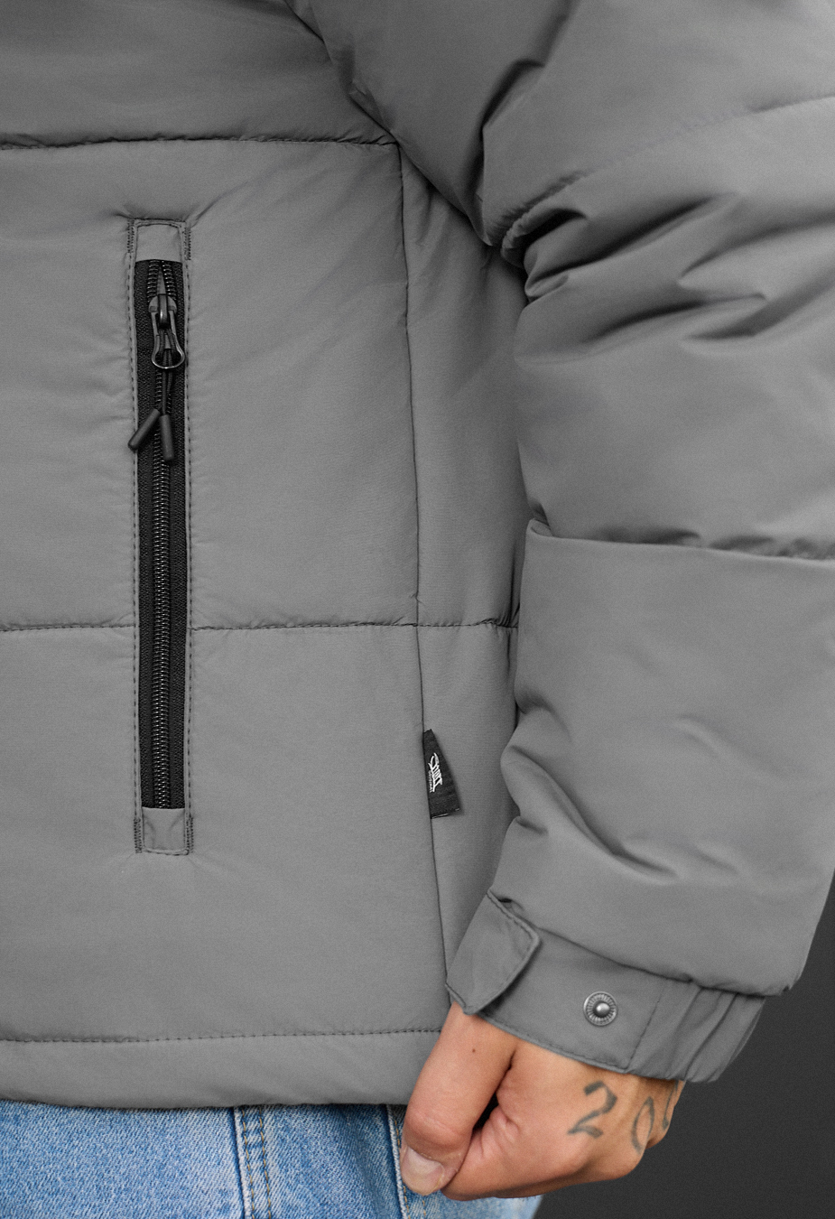 Geacă de iarnă Staff vorn gray