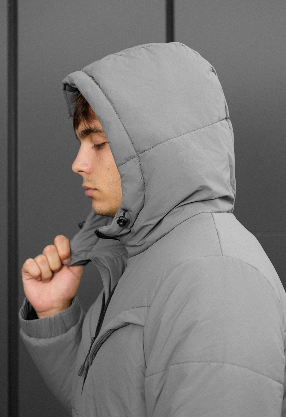 Geacă de iarnă Staff vorn gray