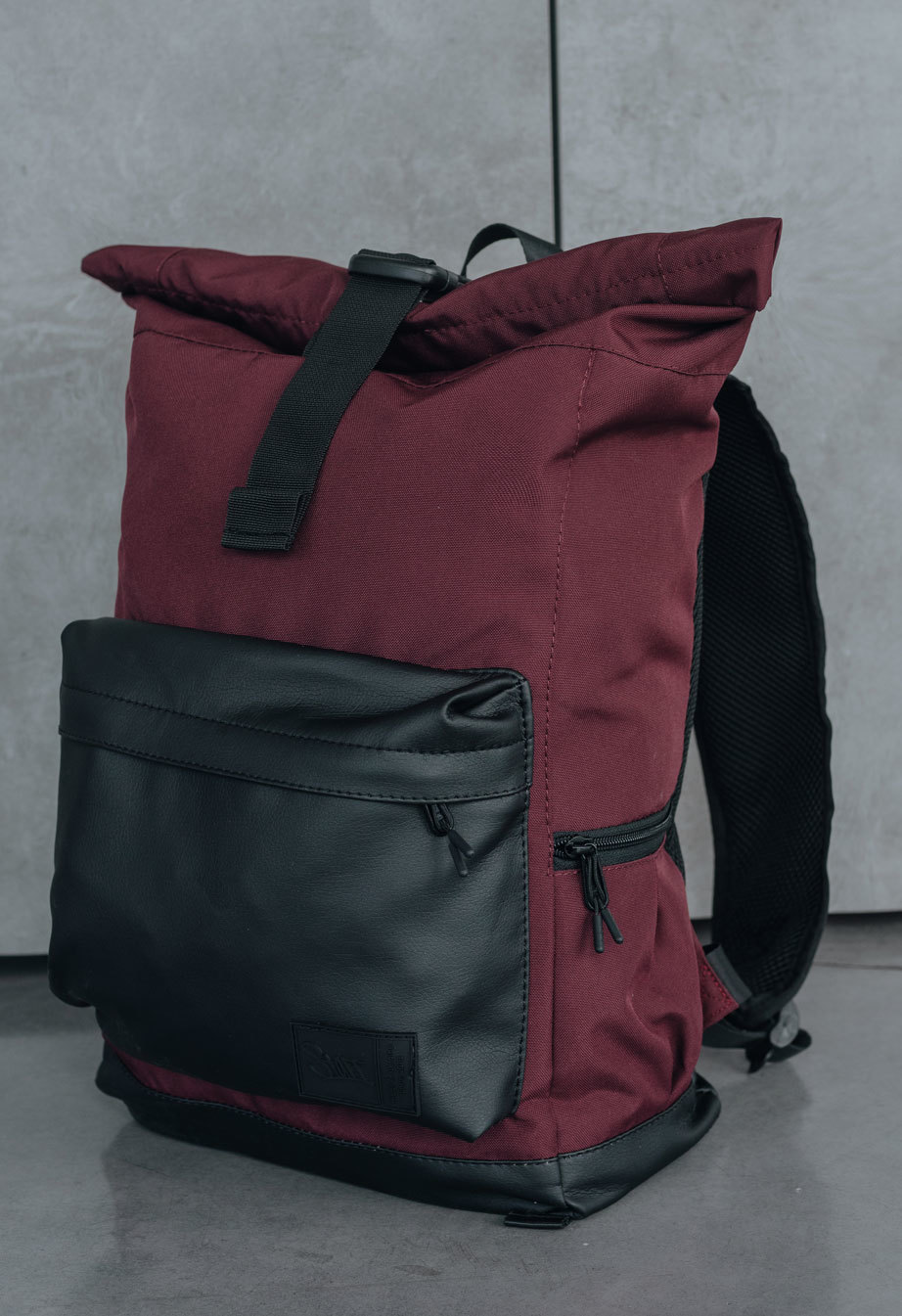 Rucsac Staff rolltop 22L black & bordo