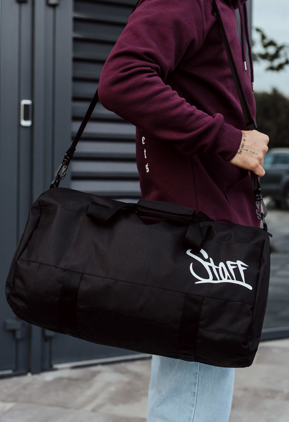 Geantă de sport Staff black logo