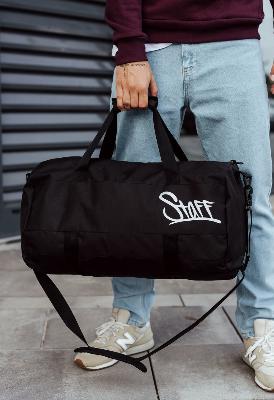 Geantă de sport Staff black logo
