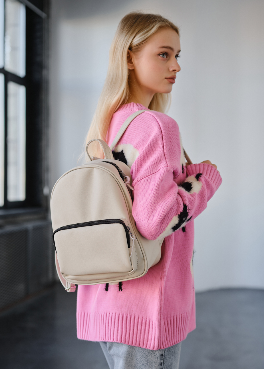 Rucsac de damă Staff vol leather light beige