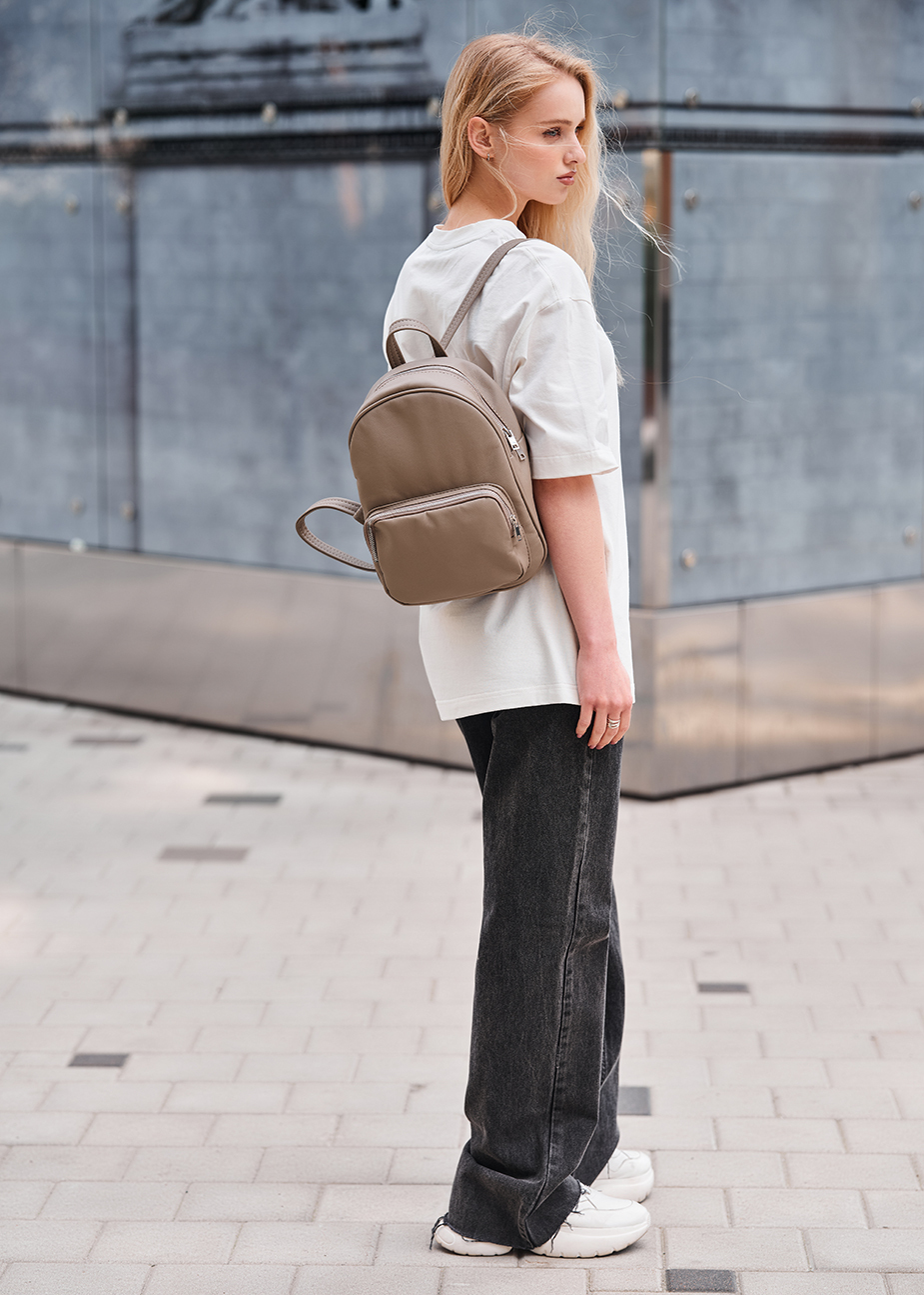 Rucsac de damă Staff vol leather light brown