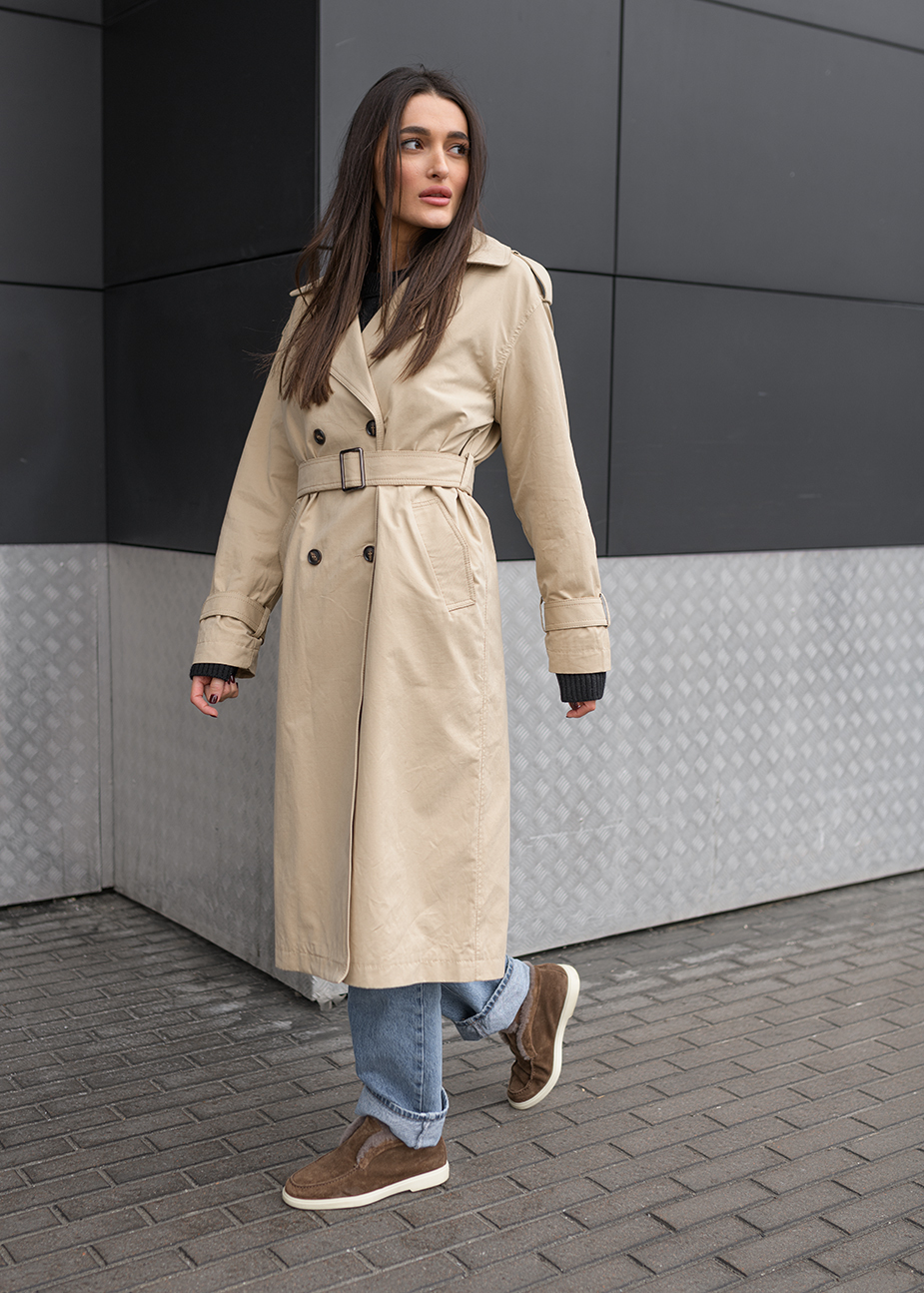 Trench de damă Staff cap beige