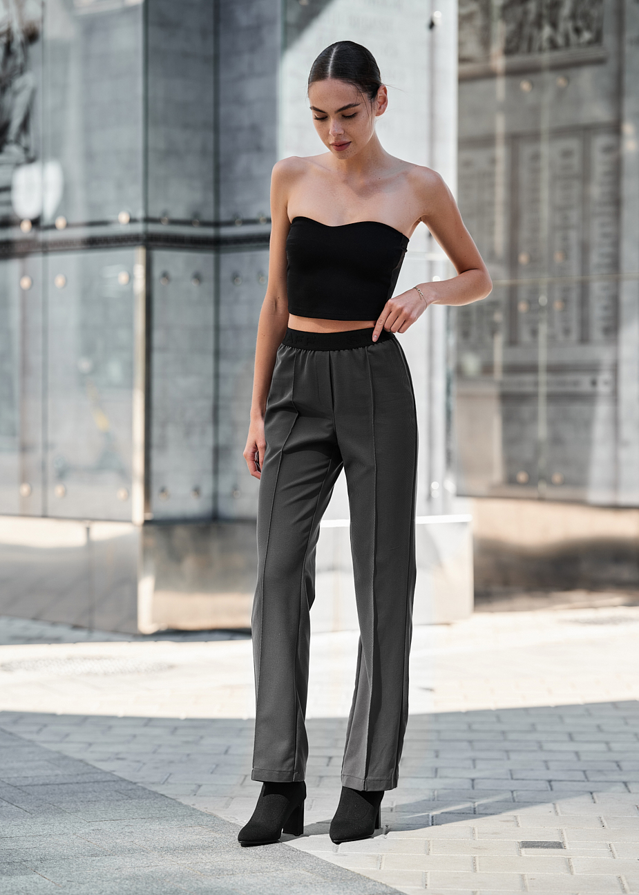 Pantaloni de damă Staff hi dark gray