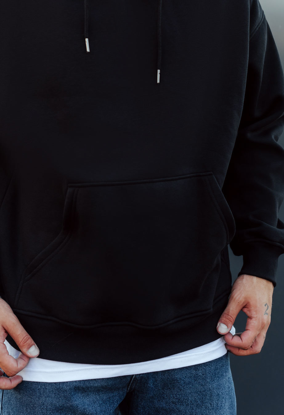 Hanorac Staff black oversize fleece