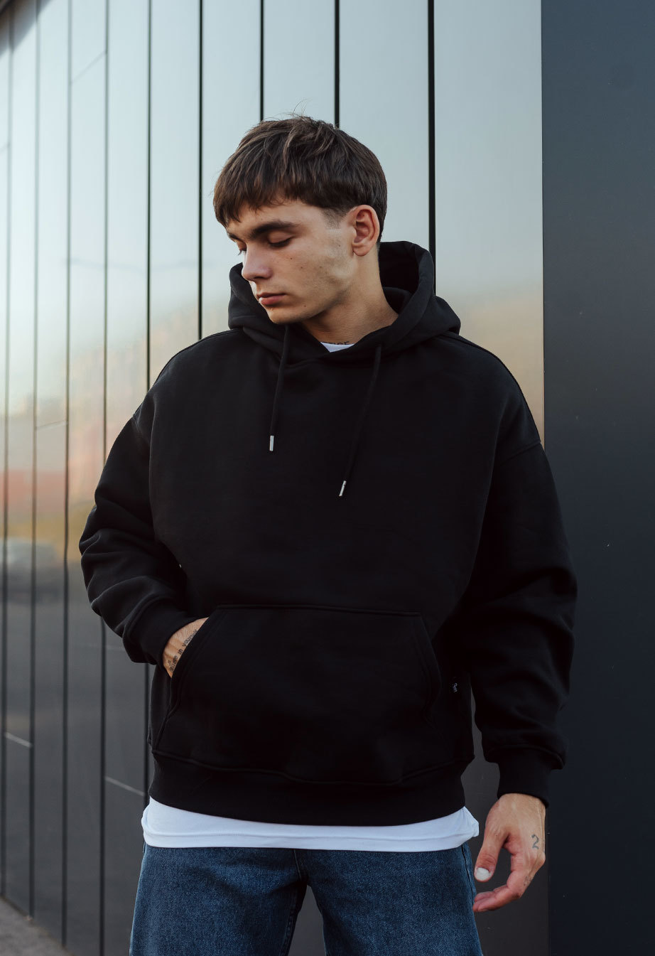 Hanorac Staff black oversize fleece