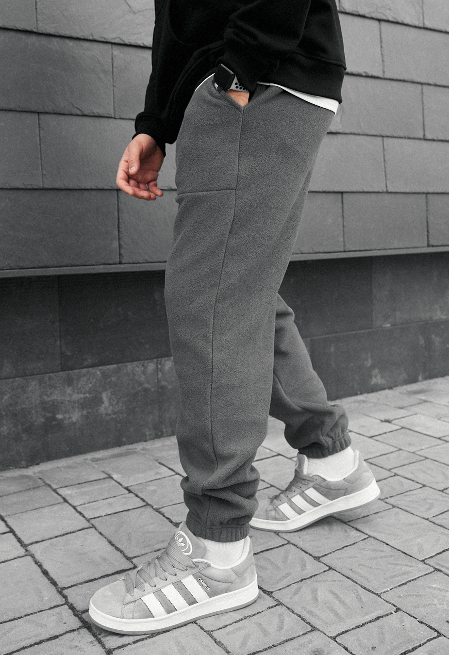 Pantaloni de trening  Staff al gray fleece