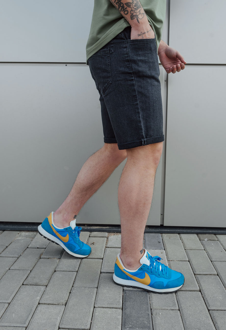 Pantaloni scurți din denim Staff haw black2 regular