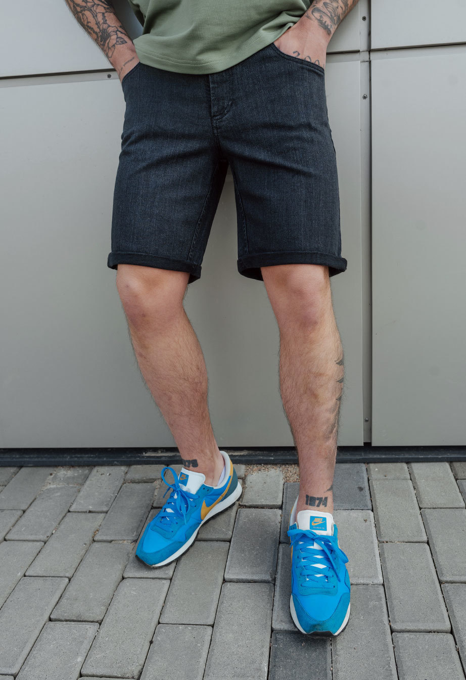 Pantaloni scurți din denim Staff haw black2 regular
