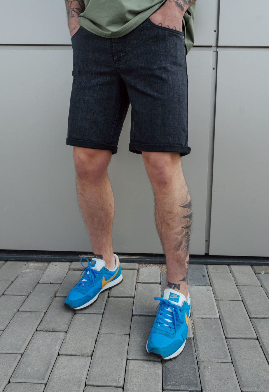 Pantaloni scurți din denim Staff haw black2 regular