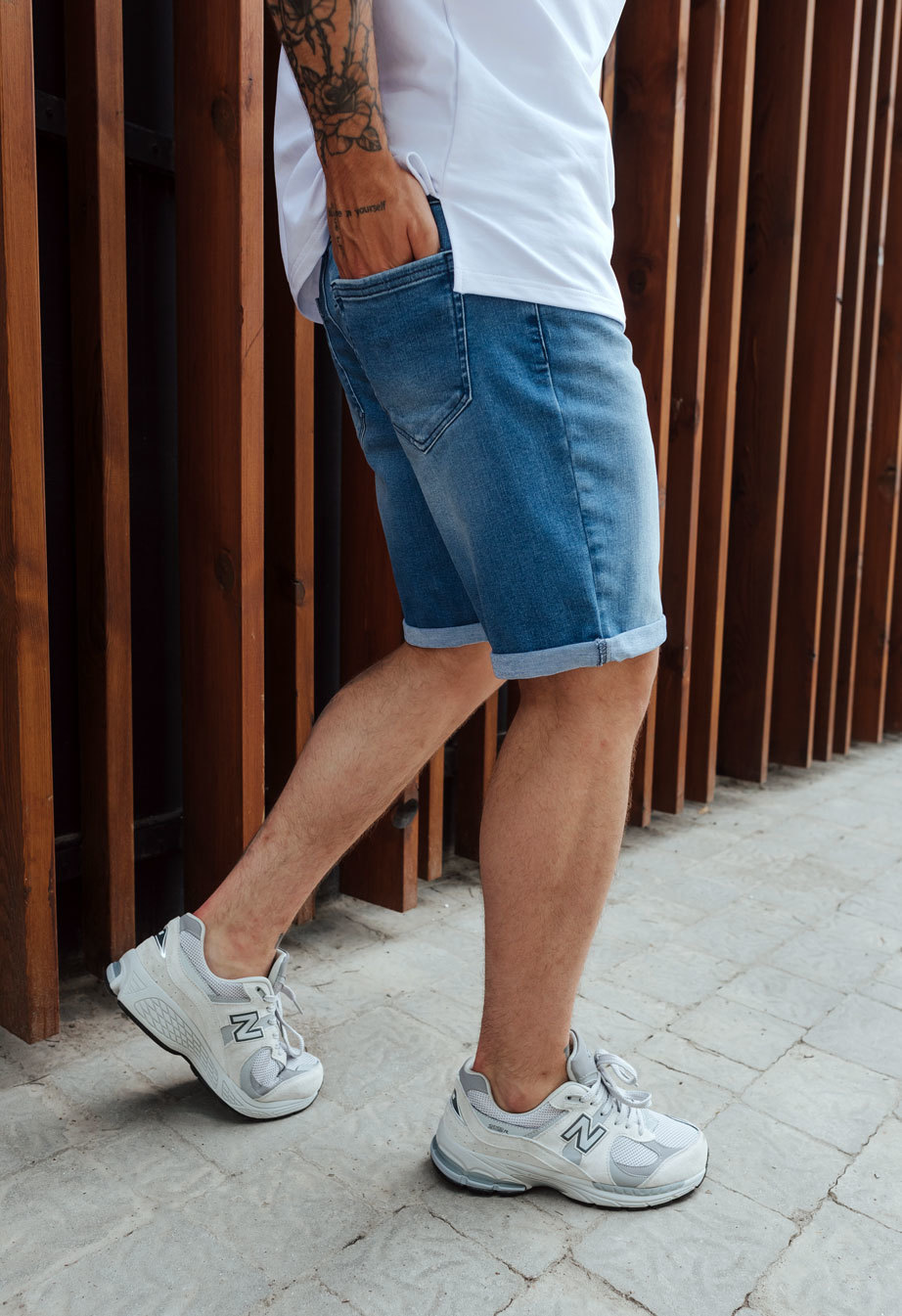 Pantaloni scurți din denim Staff blue slim