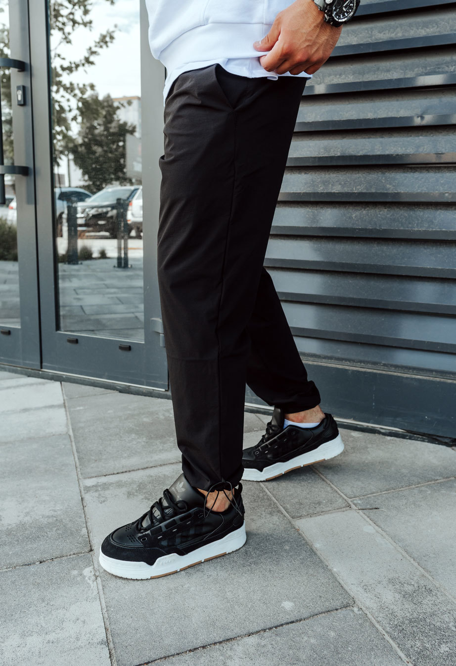 Pantaloni Staff pa spandex black
