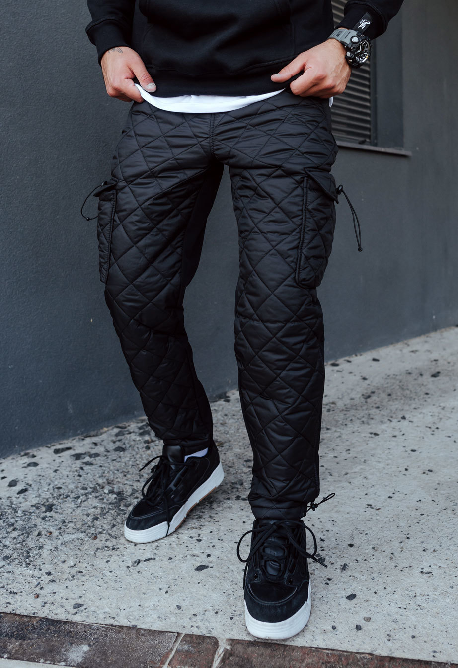 Pantaloni izolați Staff diamond black