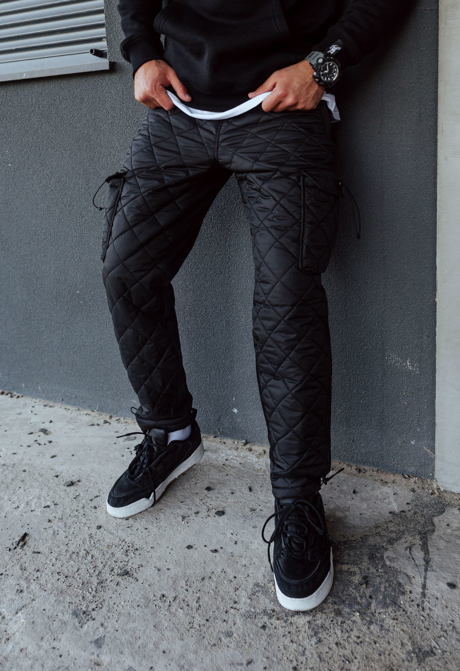 Pantaloni izolați Staff diamond black