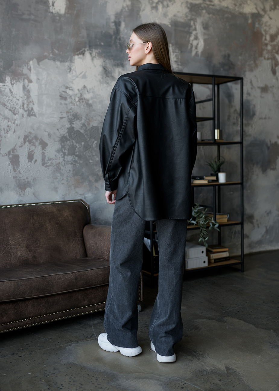 Cămașă de damă Staff leather black