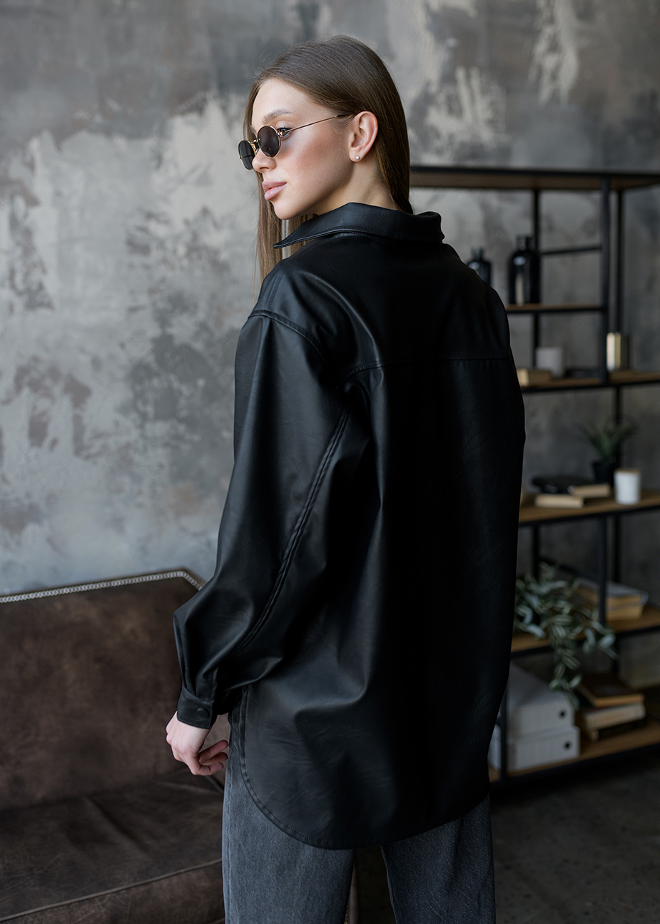 Cămașă de damă Staff leather black