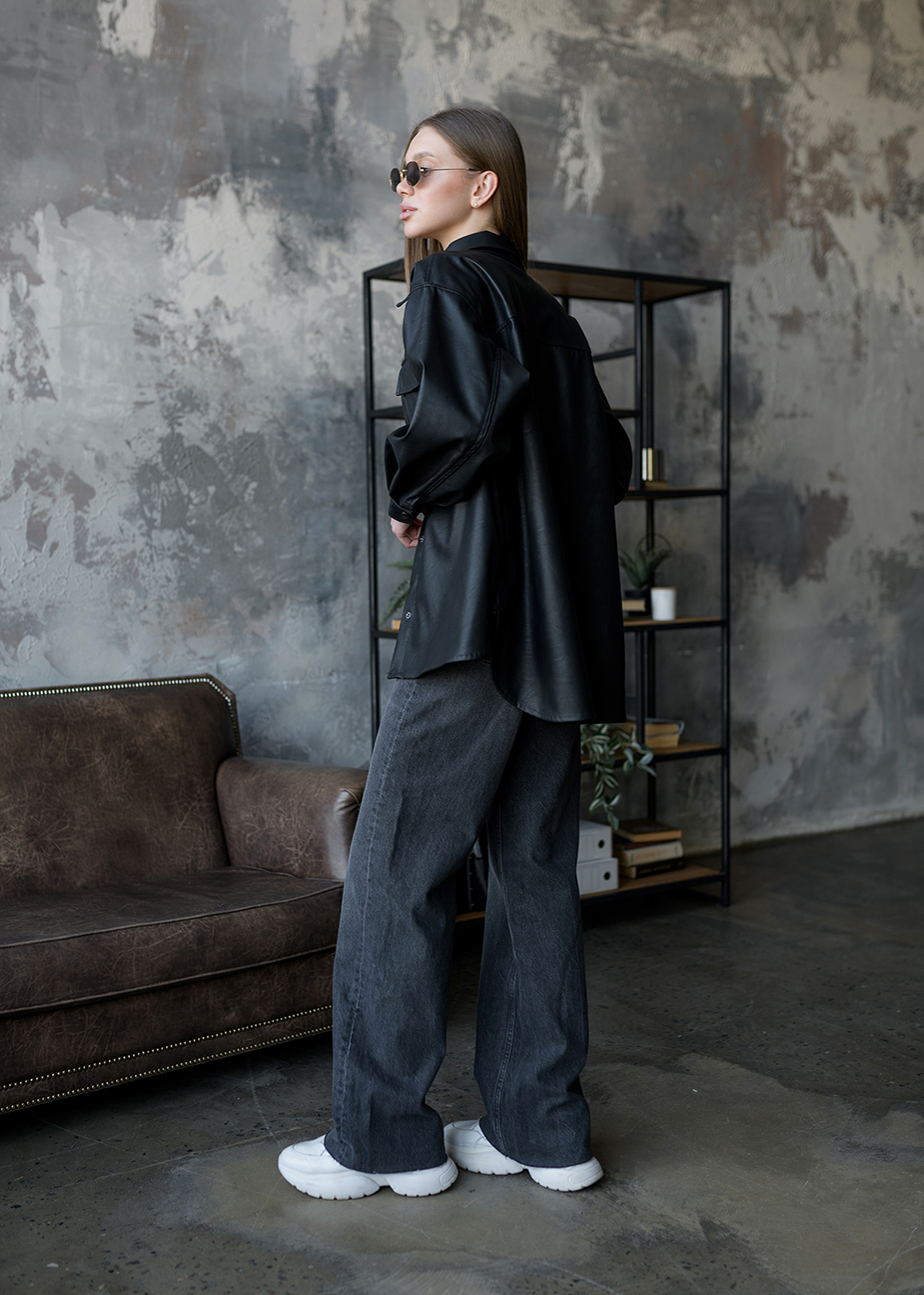 Cămașă de damă Staff leather black