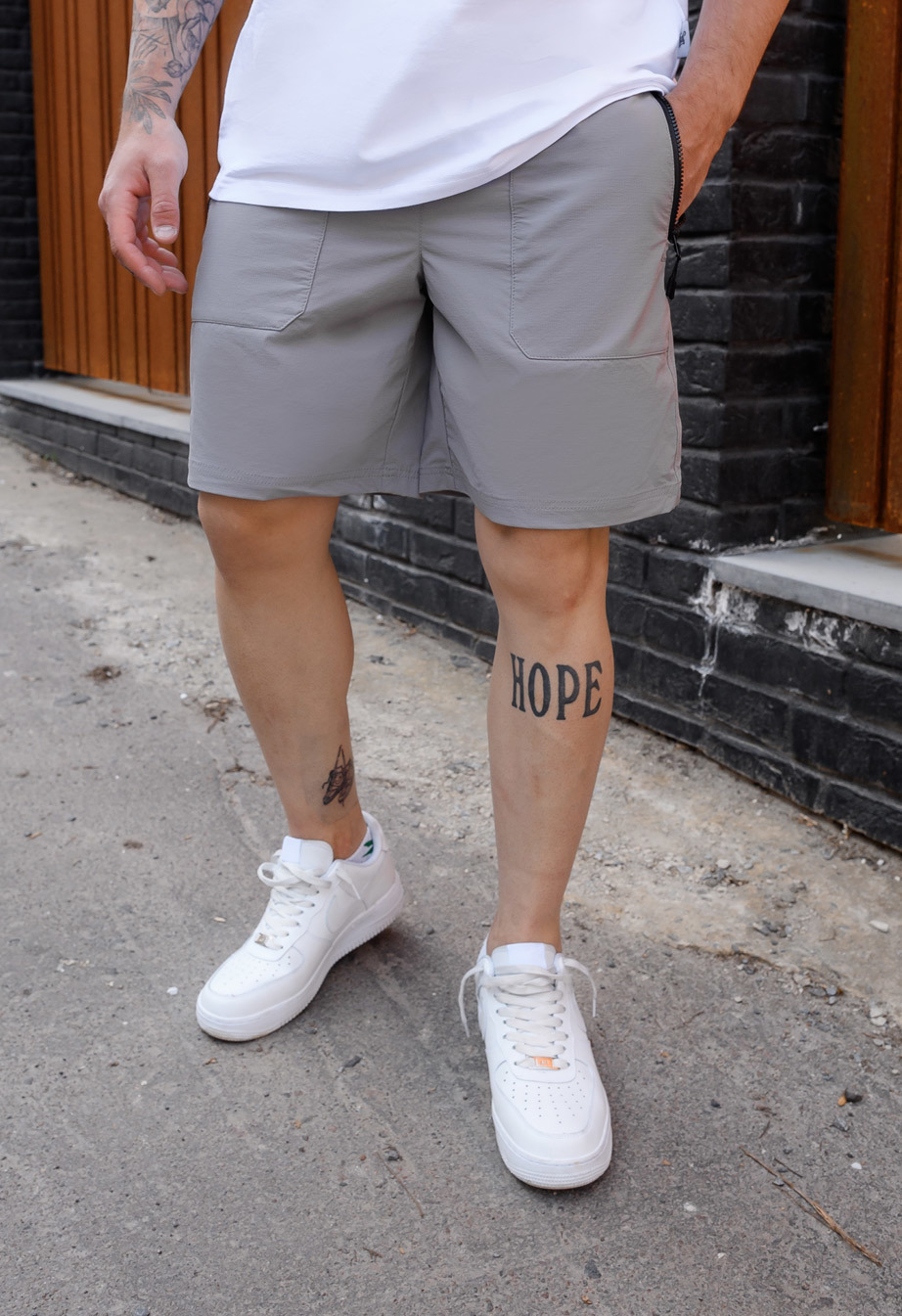 Szorty chinos Staff fro light gray