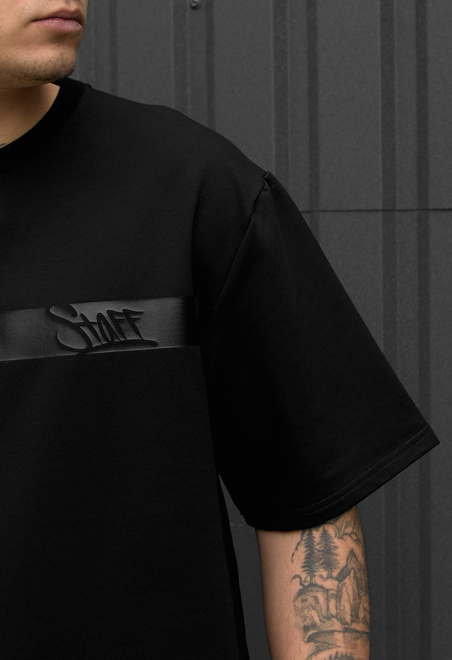 Set de vară tricou + pantaloni scurți Staff ra black