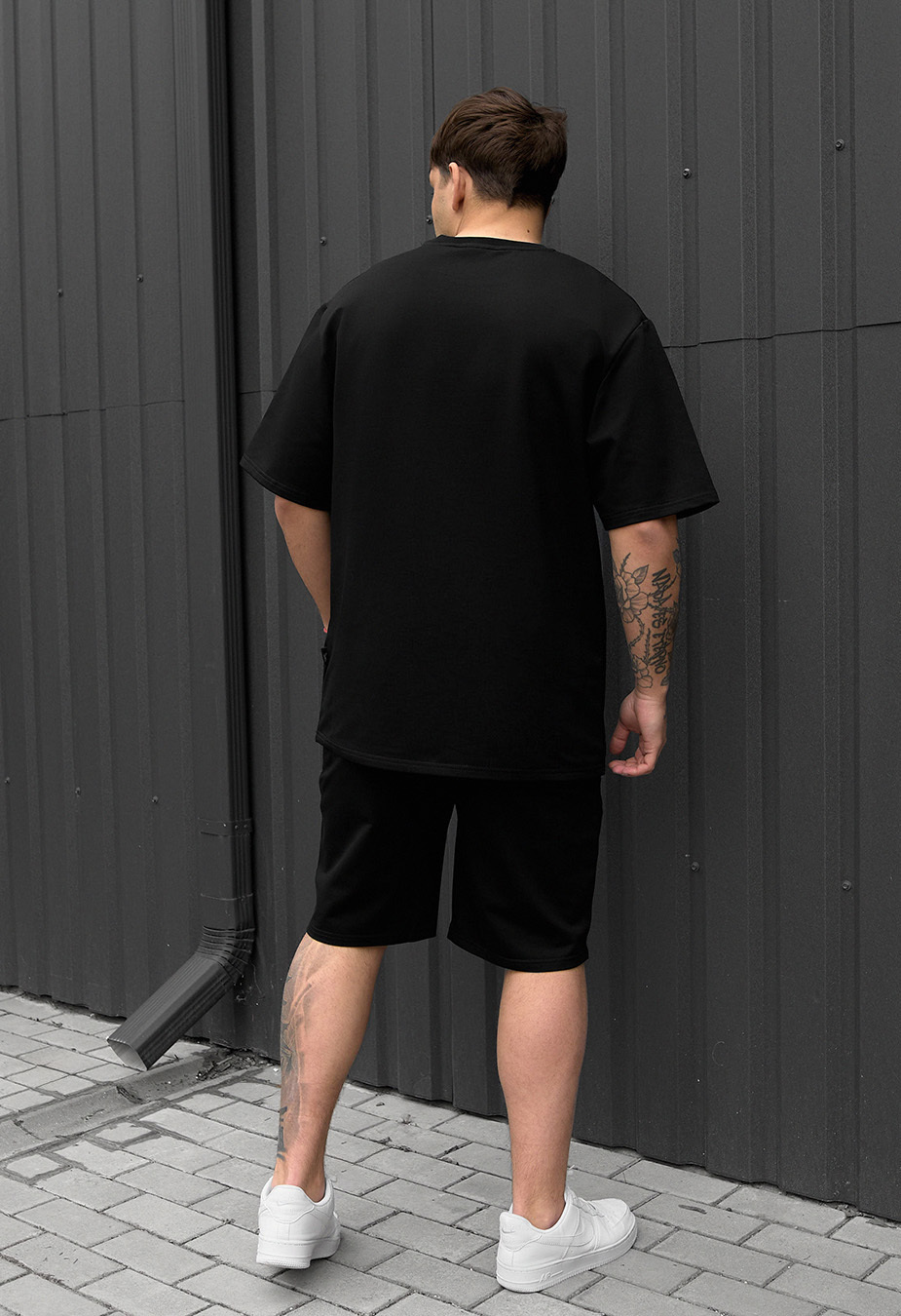 Set de vară tricou + pantaloni scurți Staff ra black