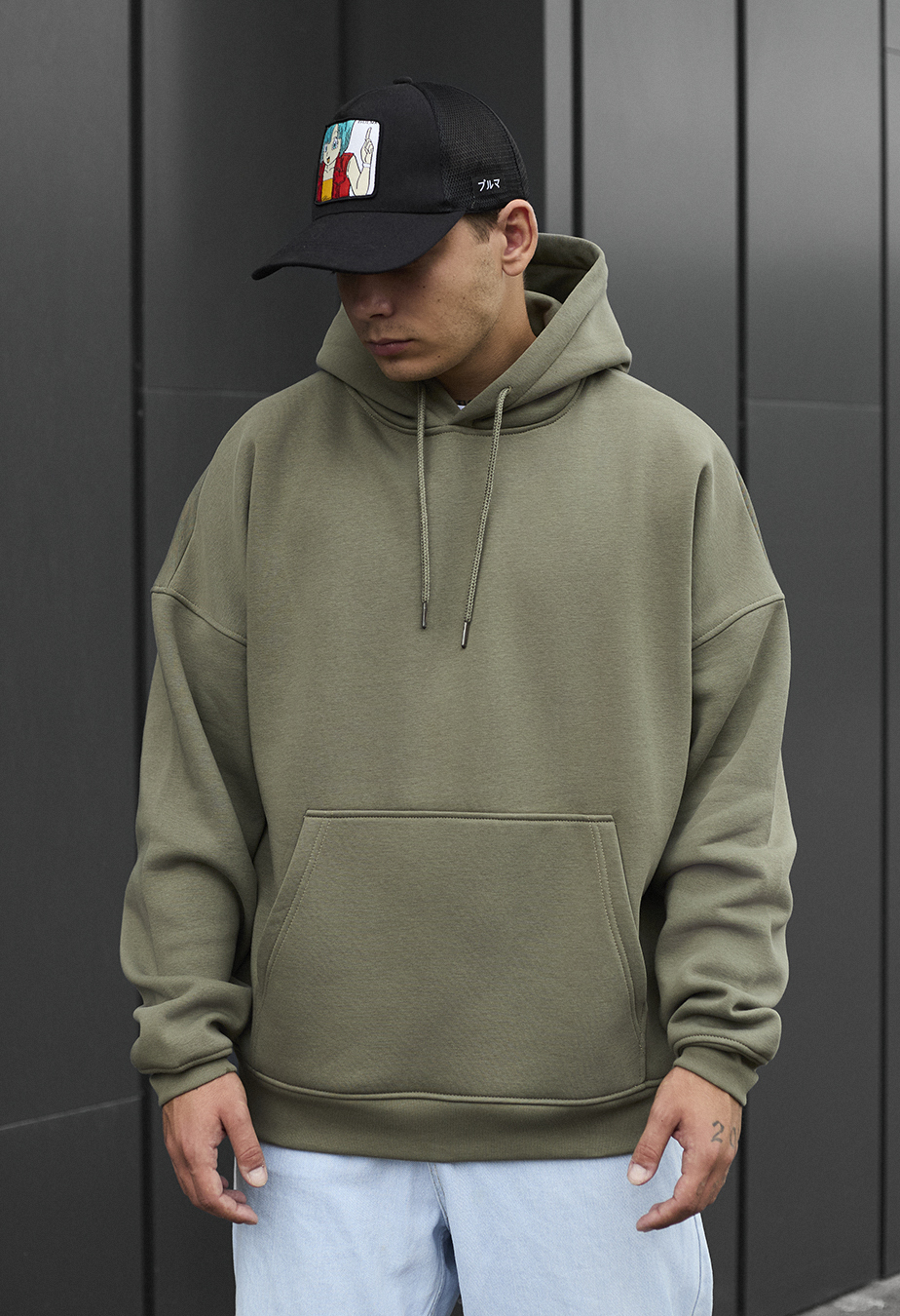 Hanorac Staff khaki oversize fleece