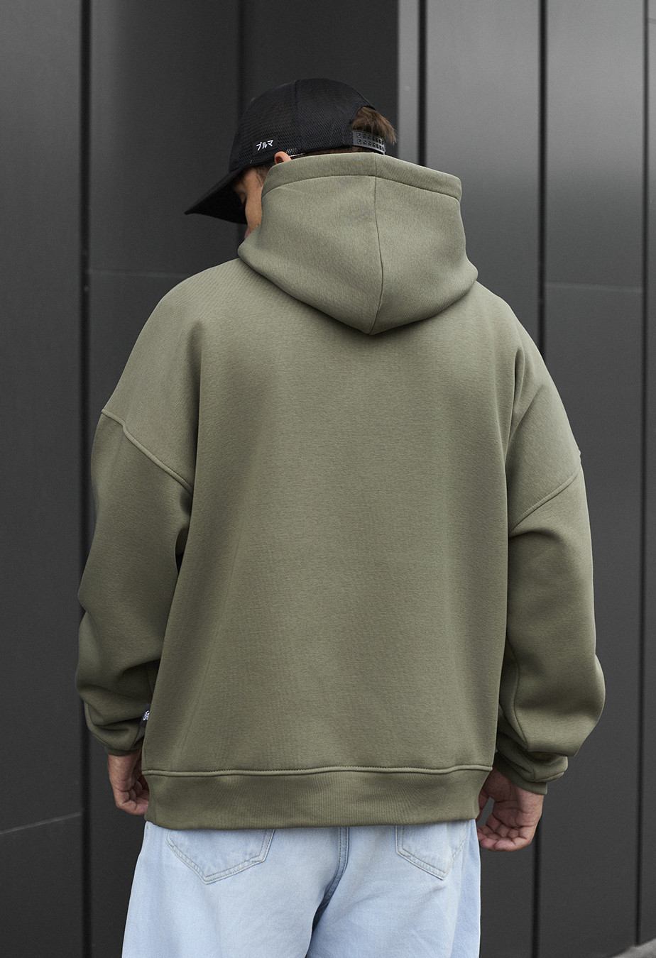 Hanorac Staff khaki oversize fleece
