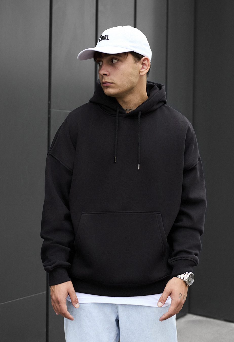 Hanorac Staff black oversize fleece