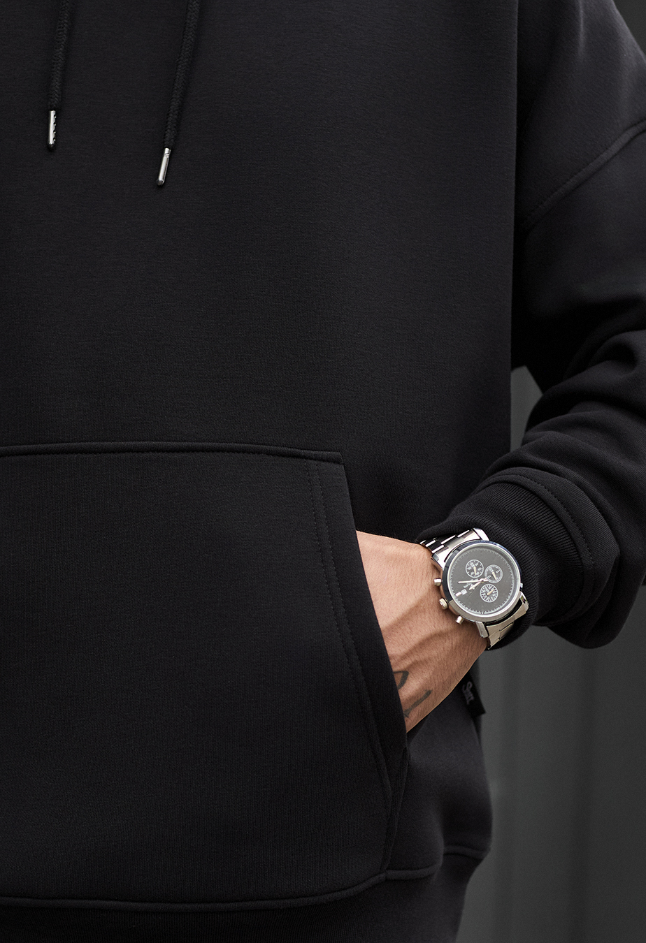 Hanorac Staff black oversize fleece