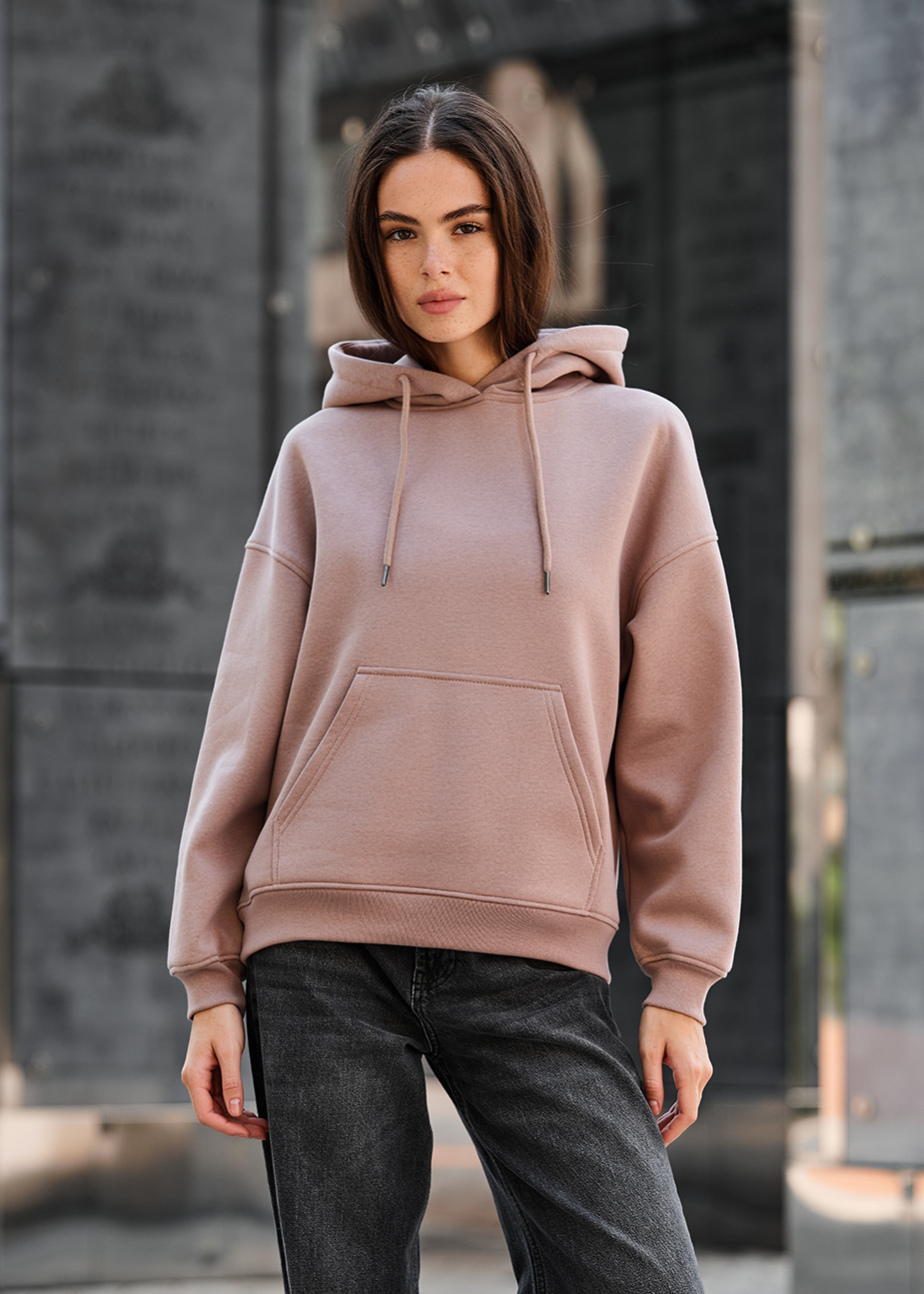 Hanorac de damă Staff mi light brown oversize fleece