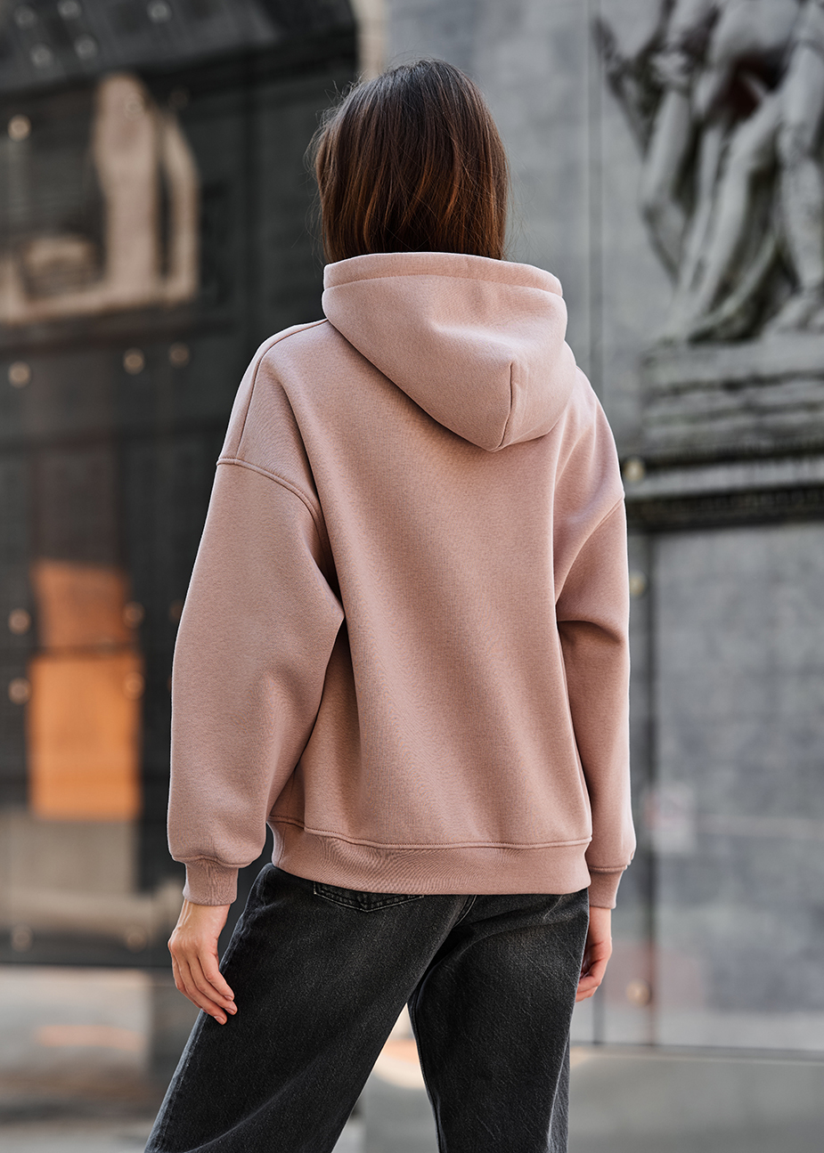 Hanorac de damă Staff mi light brown oversize fleece